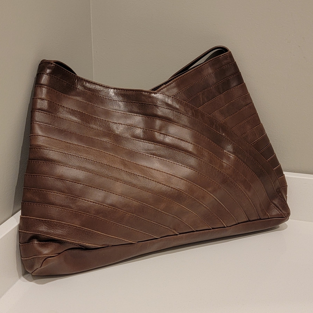 Joyn Crisscross Leather Tote Shoulder Bag